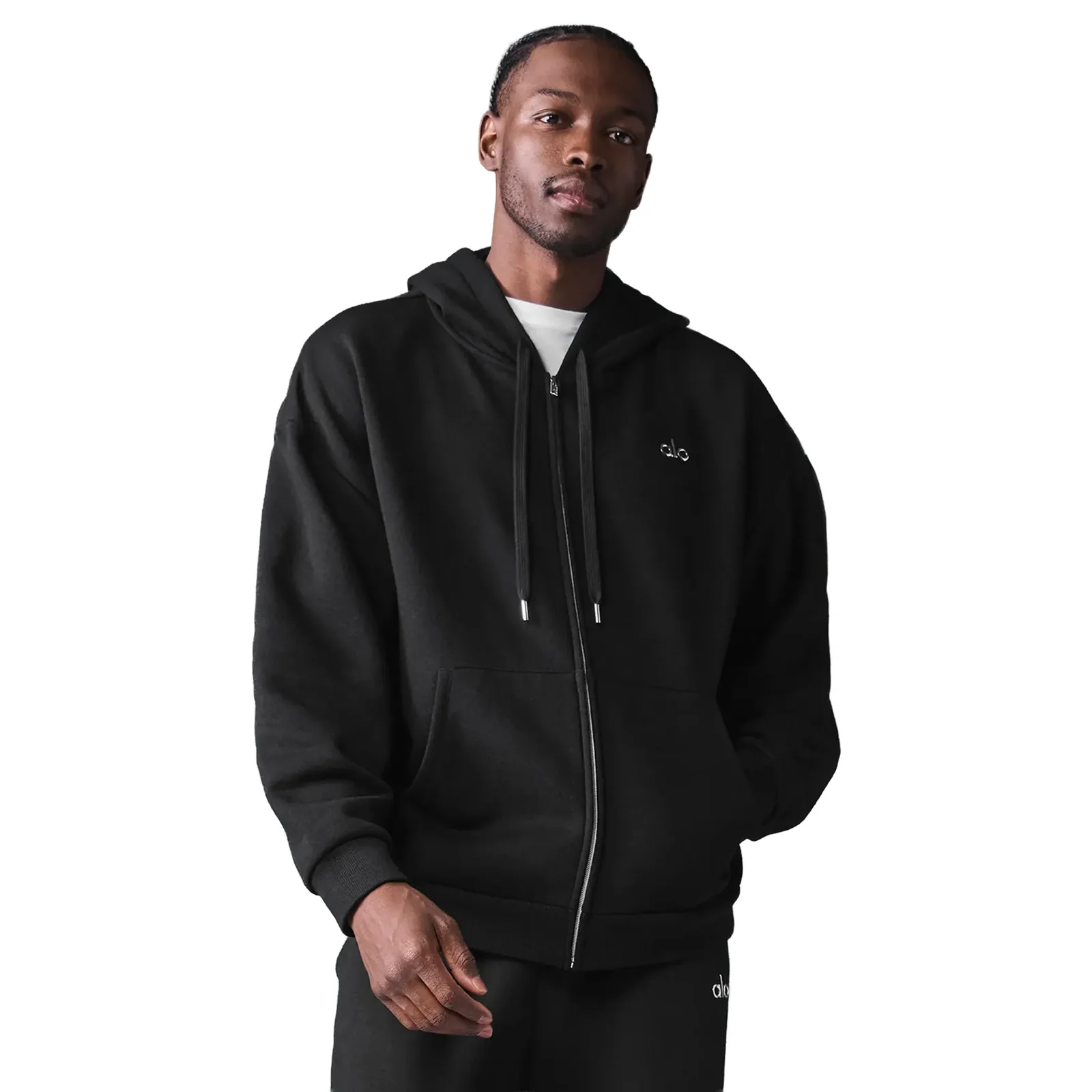 Alo Yoga Accolade Black Zip-Up Hoodie