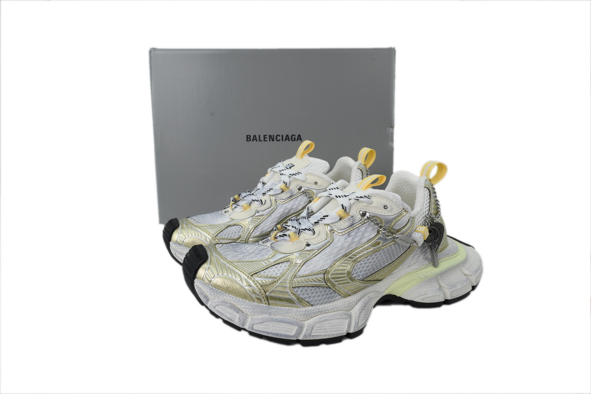 Balenciaga 3XL Sneaker White Yellow Silver 734734 W3XCN 9711