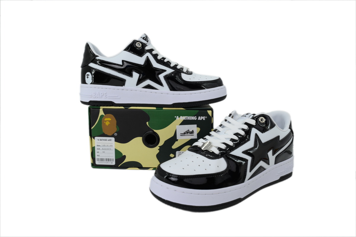 A BATHING APE BAPE Black White 1L80-191-305