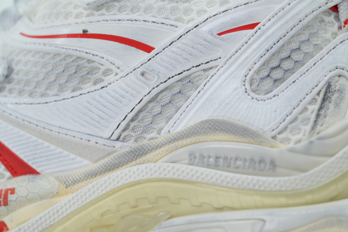 Balenciaga Wms Runner Sneaker White Red 779064 W3RXP 9260