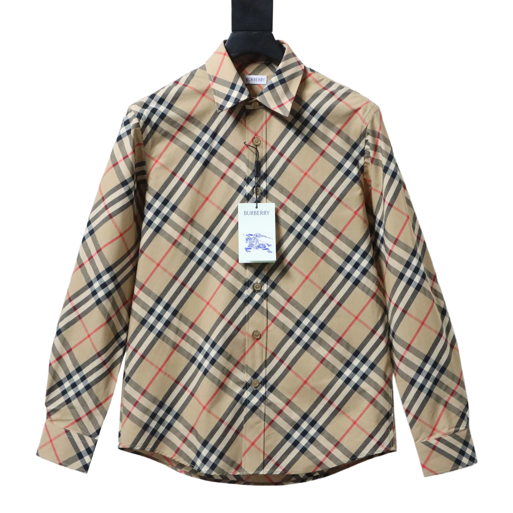 Burberry Long-Sleeve Cotton Twill Check Shirt