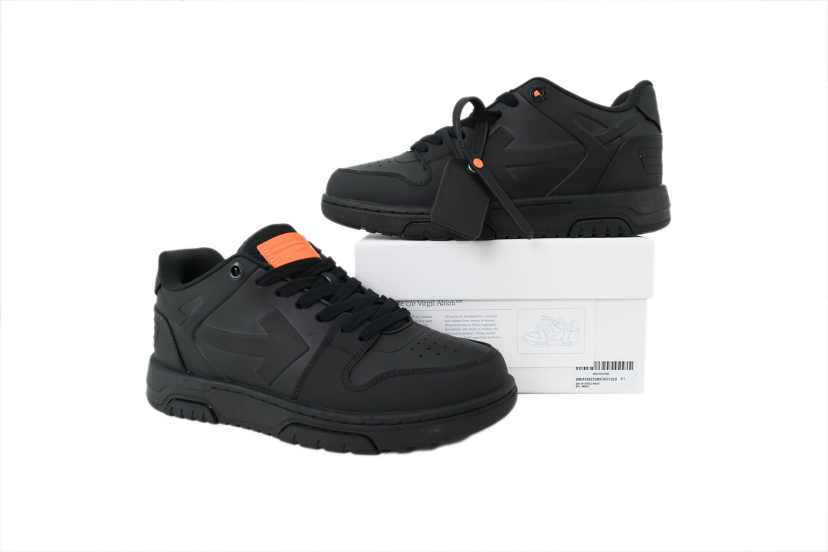Off White Men Black Out Of Office Molded Sneakers OMIA189S26 MAT0011020