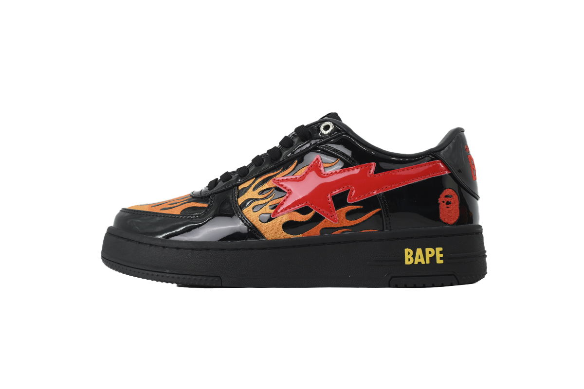 A Bathing Ape Orange Black Red Flames OZXSHM310911Q