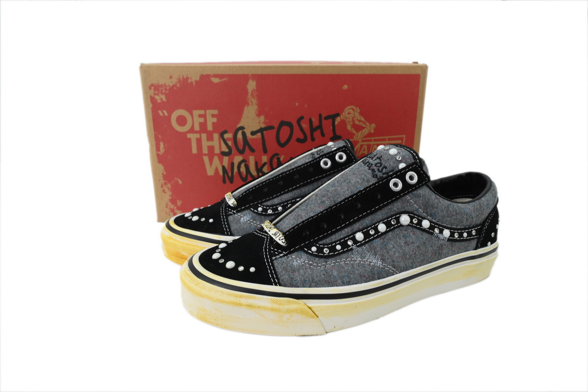 SATOSHI NAKAMOTO x Vans Old Skool Reissue 36 Speckled Moving Blanket Grey