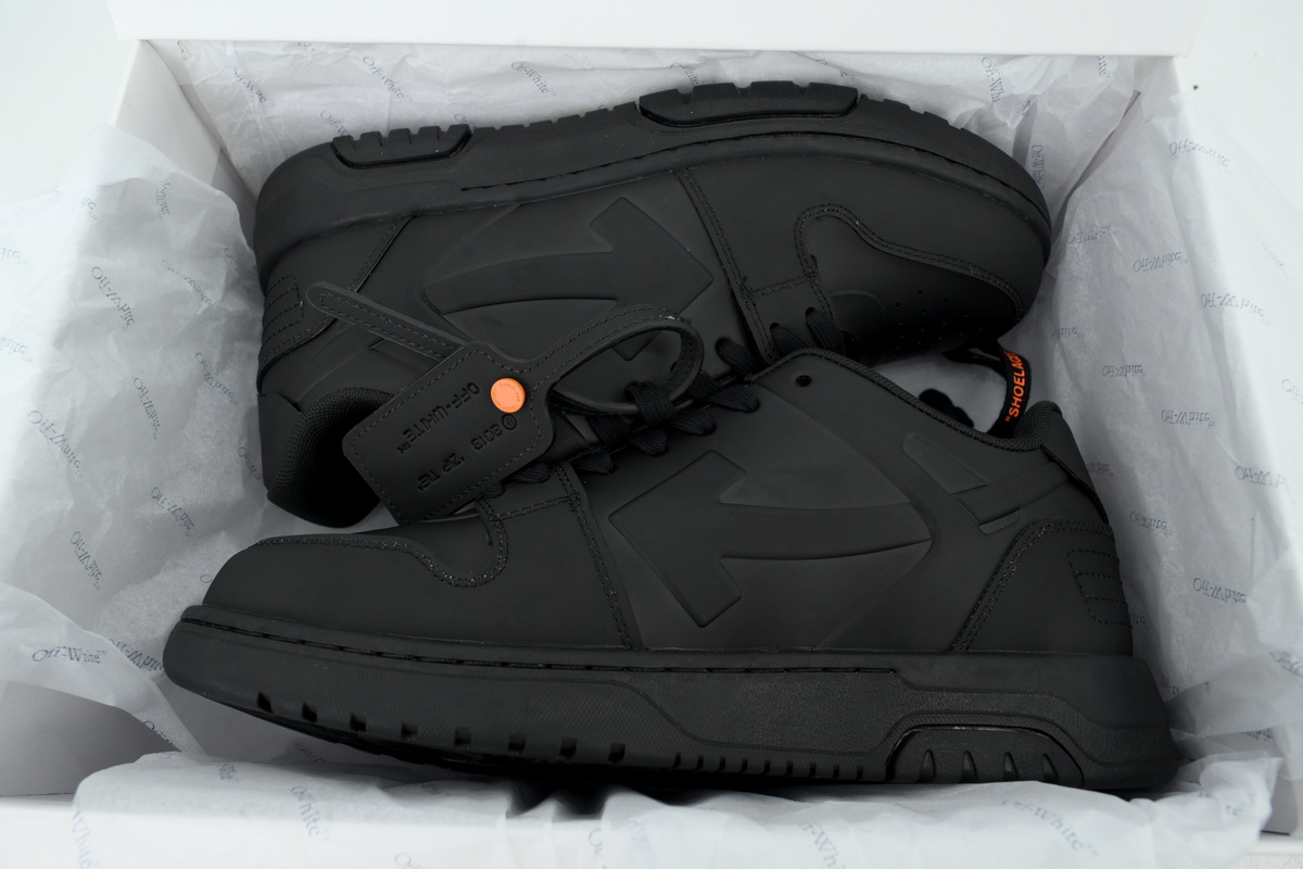 Off White Men Black Out Of Office Molded Sneakers OMIA189S26 MAT0011020