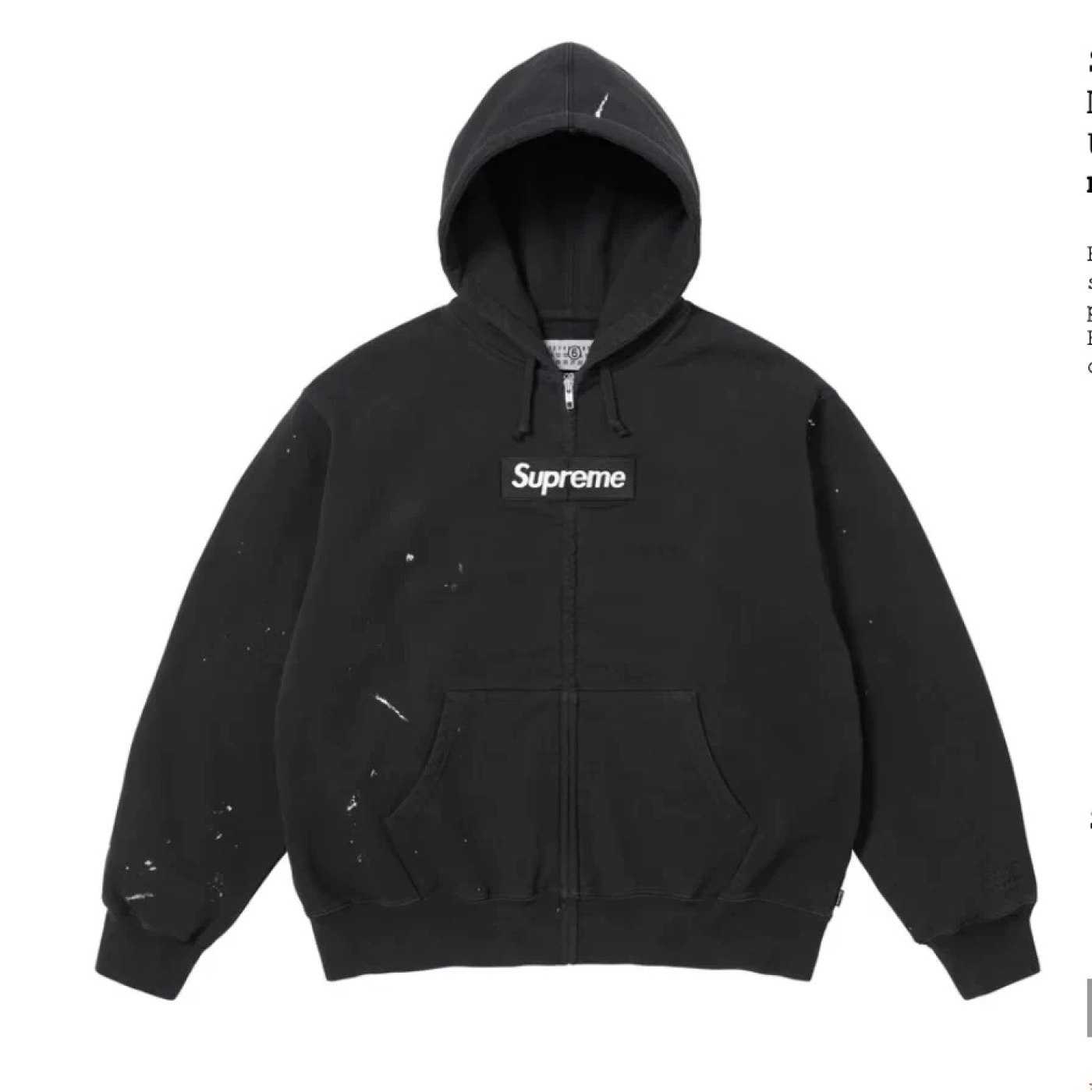 S x Maison Margiela M66 Embroidered Paint-Splatter Hoodies Black