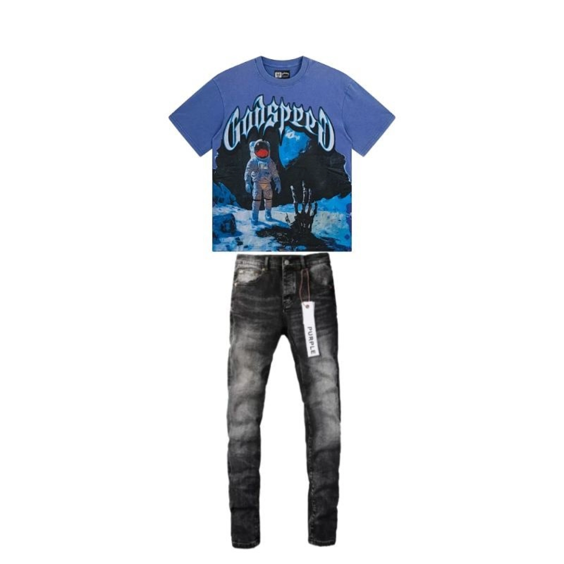 Godspeed T-Shirt-1123#+Purple Brand Fashion Men Jeans
