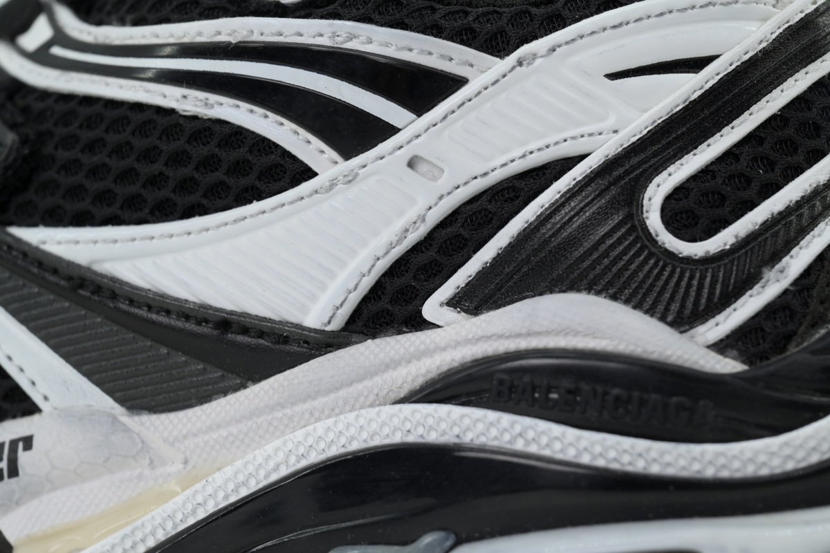 Balenciaga Runner Sneaker Black White 779064 W3RXP 0213