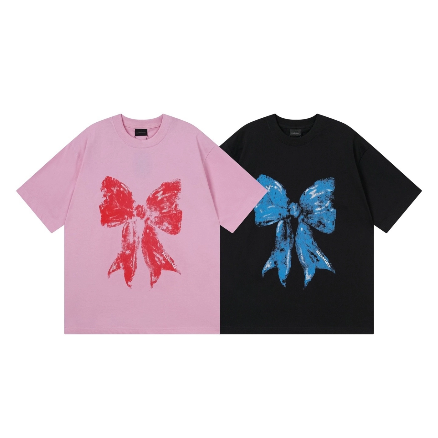 Balenciaga Bow Print T-shirt Black/Pink