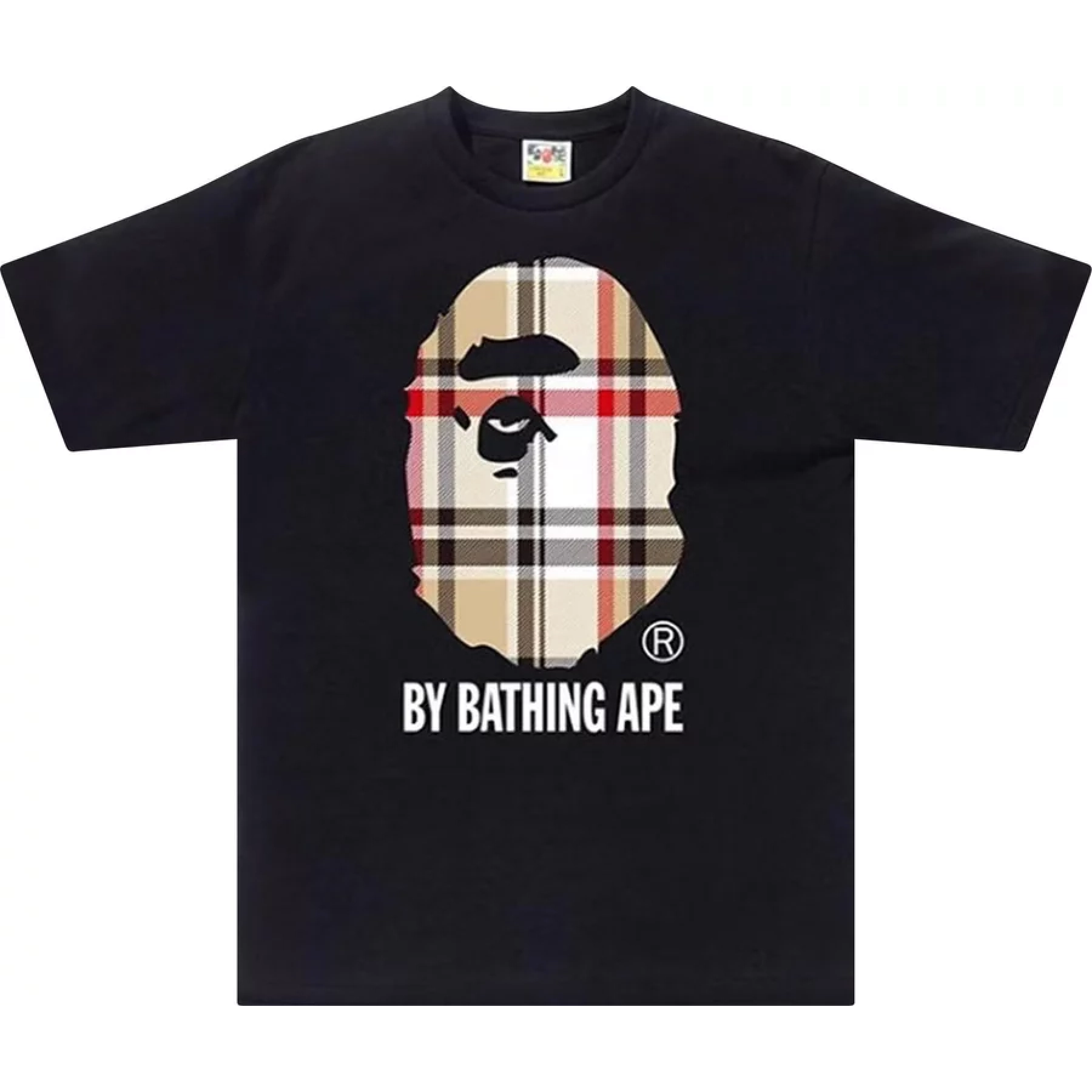 BAPE A Bathing Ape Check by Bathing Tee Black/White