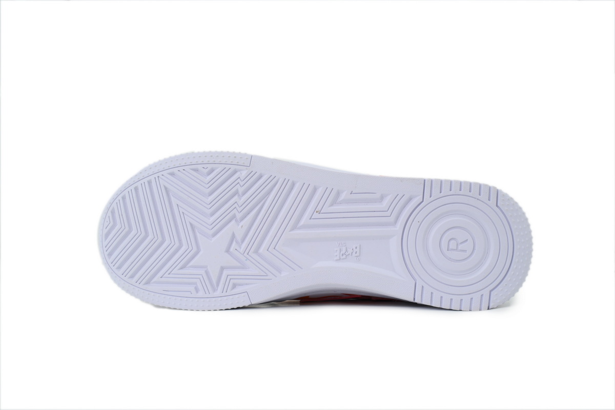 A Bathing Ape White Red OZXSHM309911R