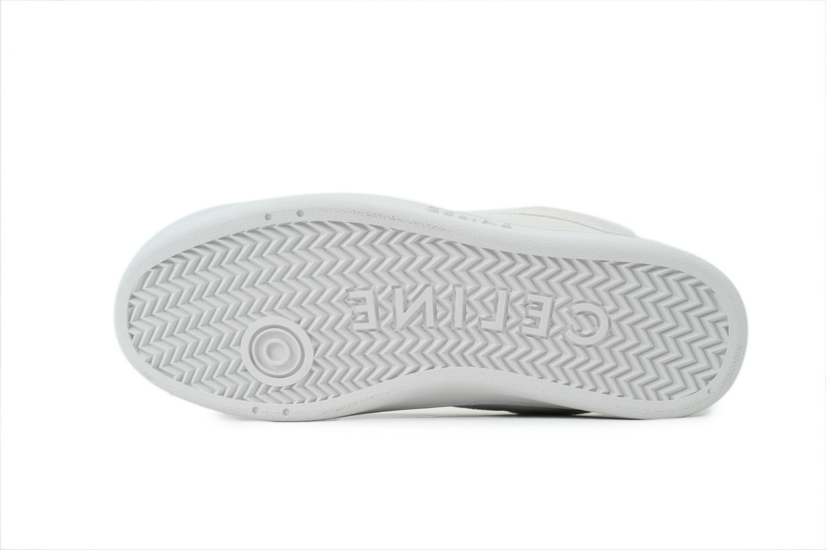 Celine Huntington Suede Sneaker White