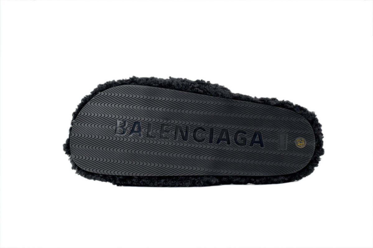 NBA x Balenciaga Furry Slides Black