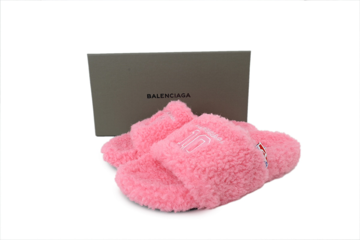 NBA x Balenciaga Furry Slides Powder