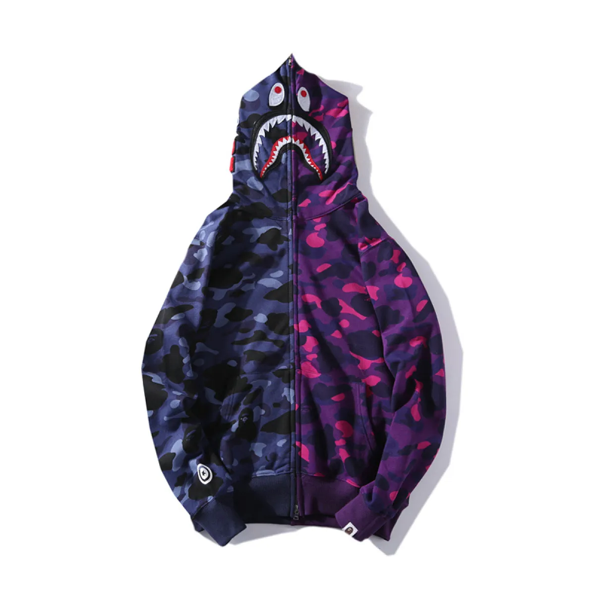BAPE Color Camo 1/2 Shark Full Zip Hoodie