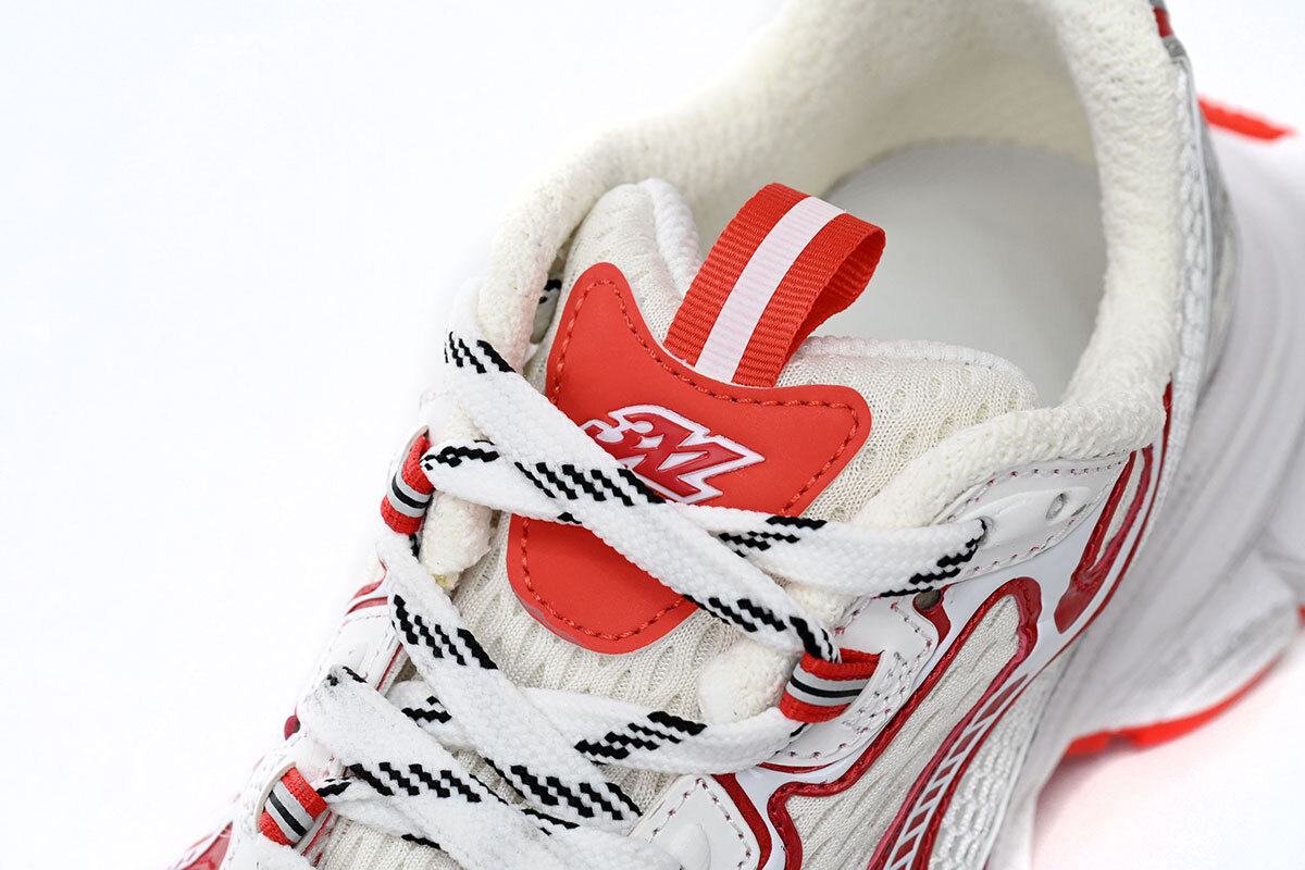 Balenciaga 3XL Sneaker in White Red 734734 W3XL2 9060