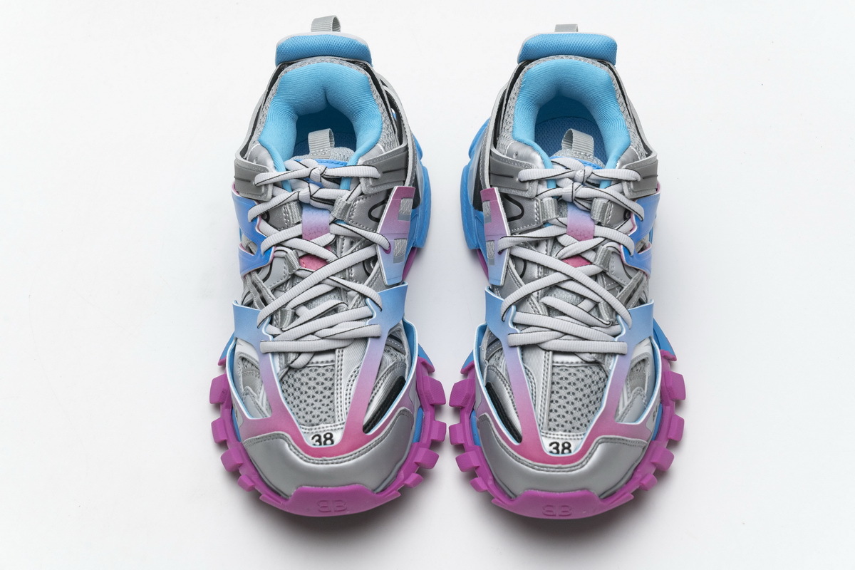 Balenciaga Track Tess S Blue Pink Silver 542436 W1GC1 4051