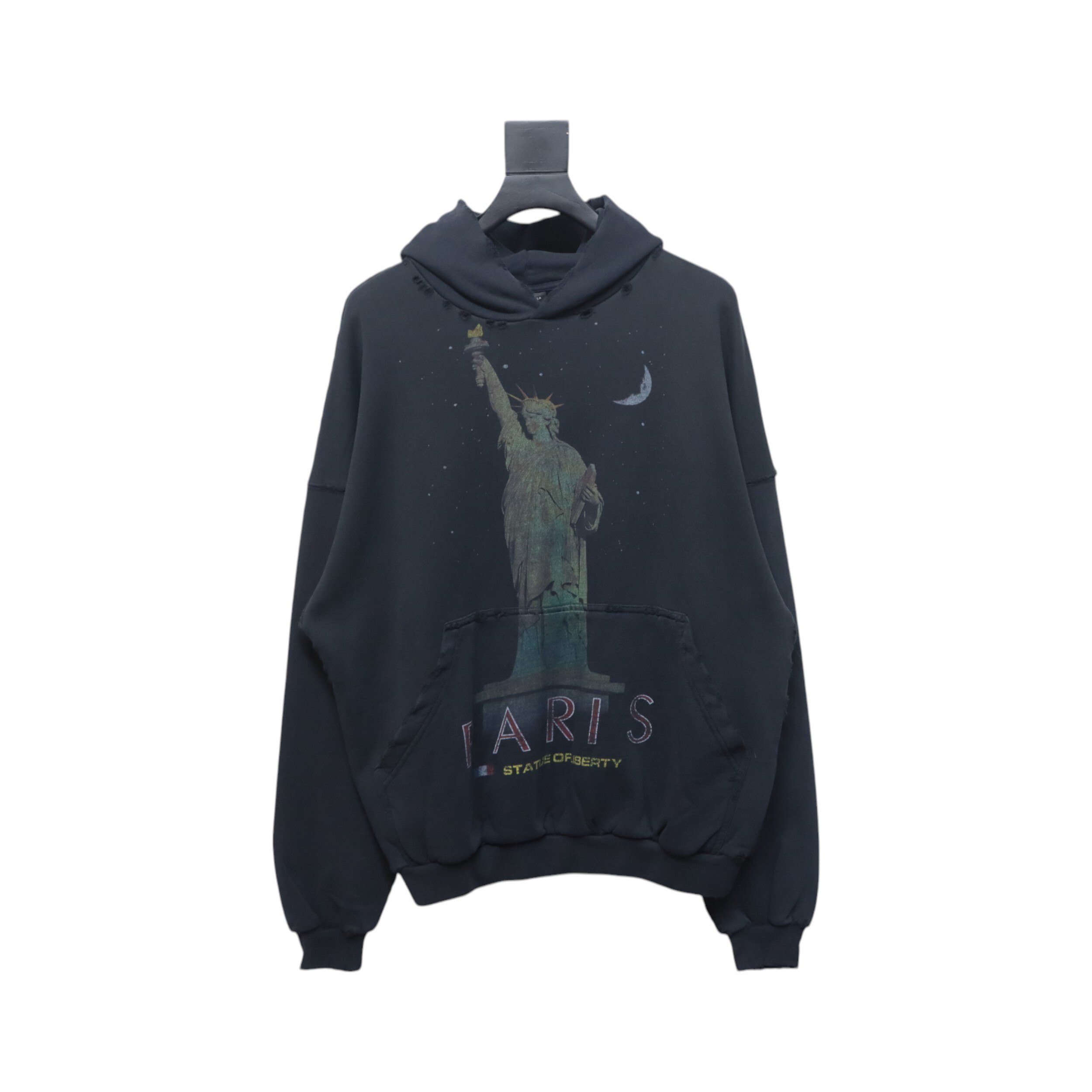Balenciaga Black Paris Liberty Hoodie