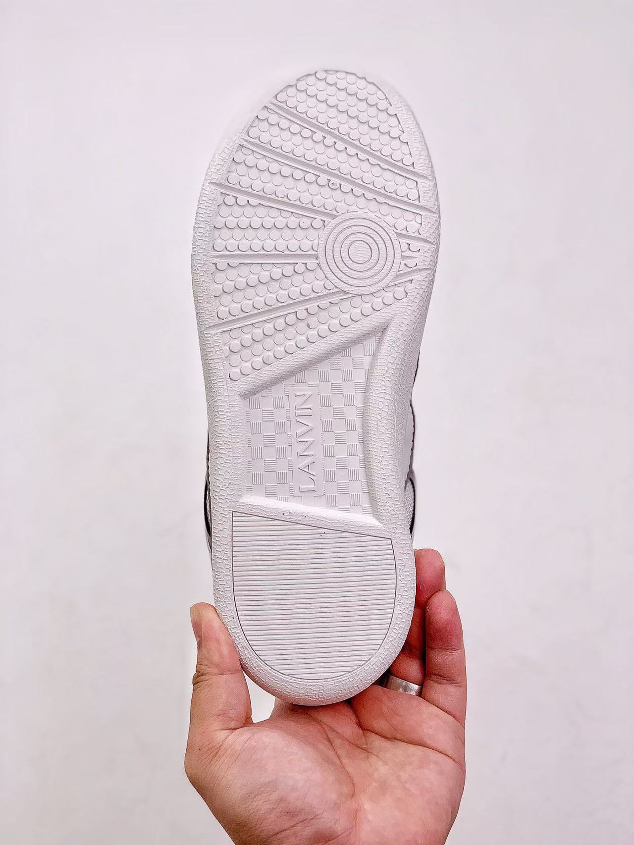 Lanvin Curb Sneakers White and Grey