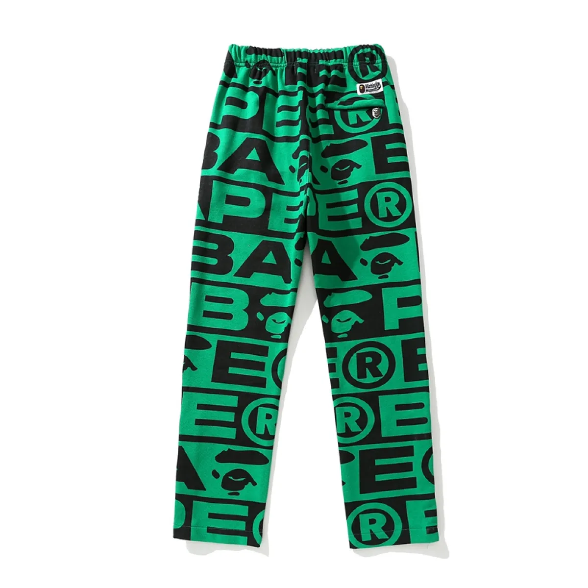BAPE FW23 Full Print Letter Series Shark Loose Version Sweatpants