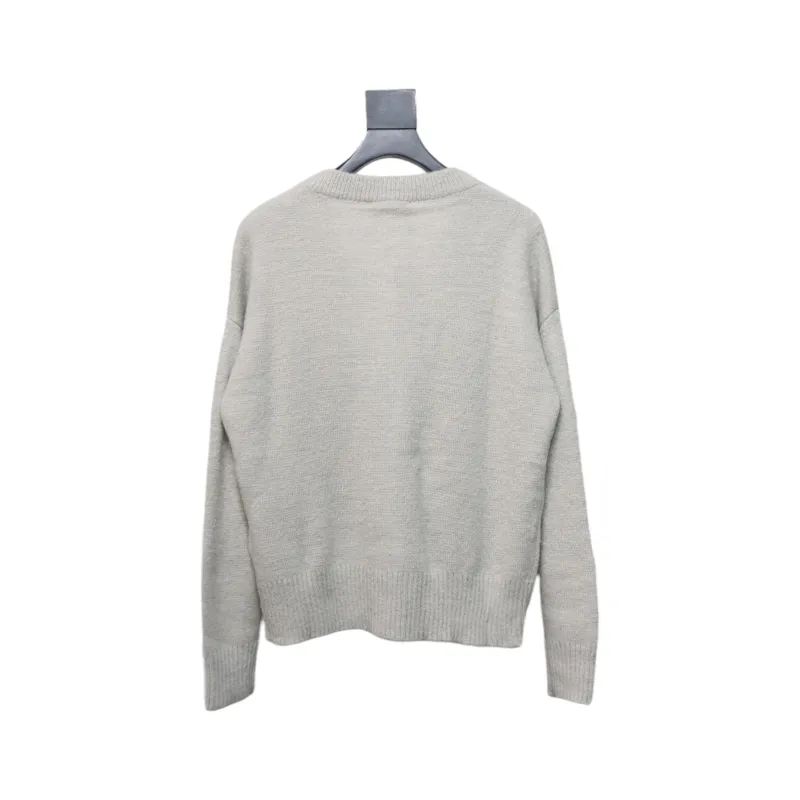 AMI Paris Ami de Coeur Cardigan Grey