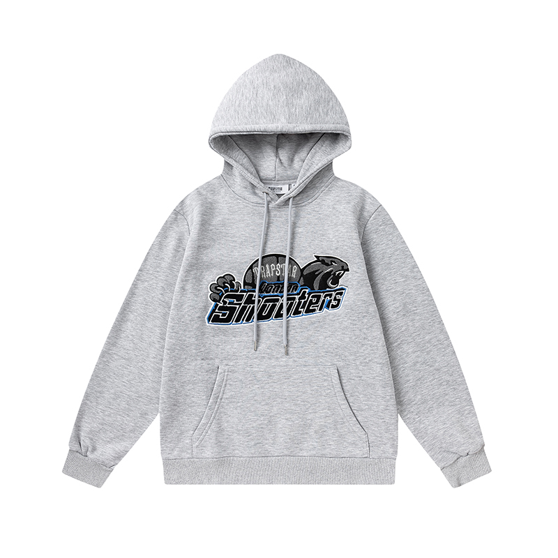 Trapstar Decoded Chenille Hoodie Tracksuit Black Grey