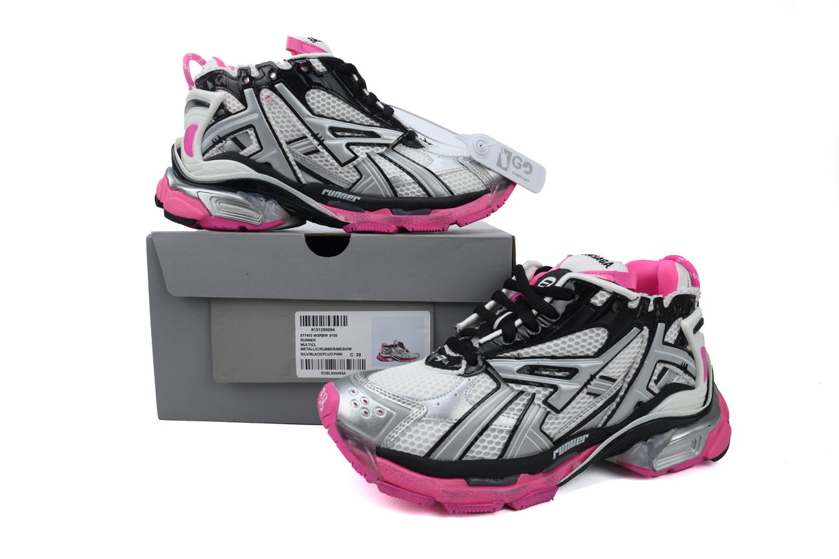 Balenciaga Runner Silver Red 677402 W3RB2 9155