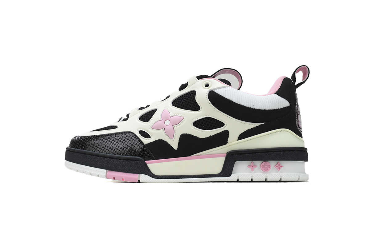 Louis Vuitton Skate Sneaker Black Cream Pink