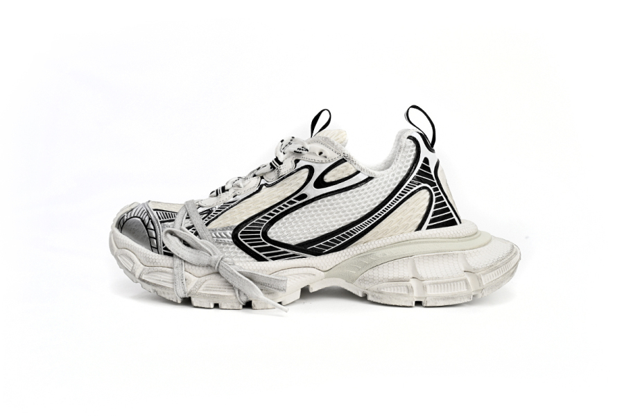 Balenciaga 3XL Sneaker in Silver Rice White Black 542229 W1RB5 0352