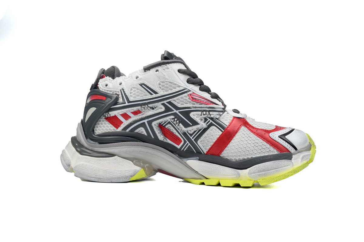 Balenciaga Runner White Black and Red 677402 W3RB2 9167