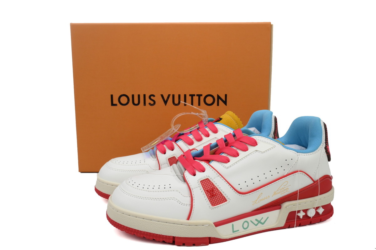 Louis Vuitton Trainer Yellow Blue