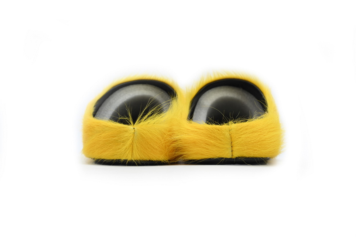 Marni Loafers Long-hair Calfskin Fussbett Sabot Yellow Slippers