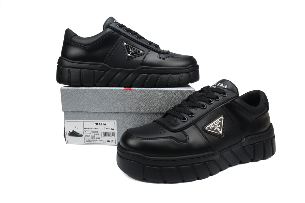 Prada Leather Sneakers Black