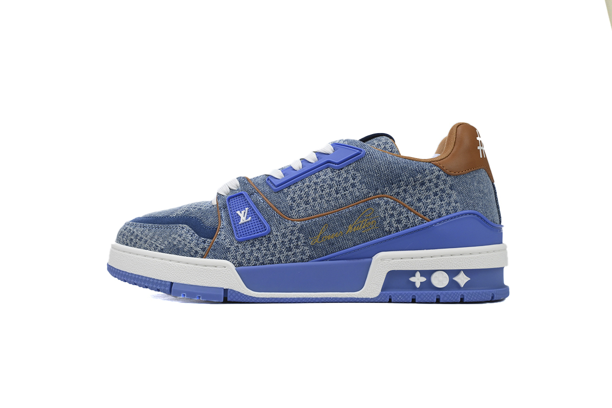 Louis Vuitton Trainer Blue Damier 3D Denim