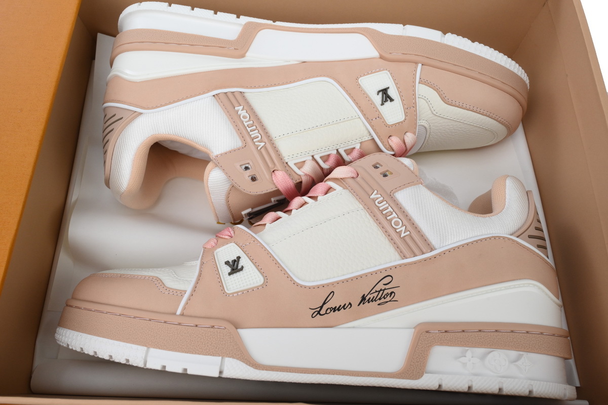 Louis Vuitton Trainer Pink White