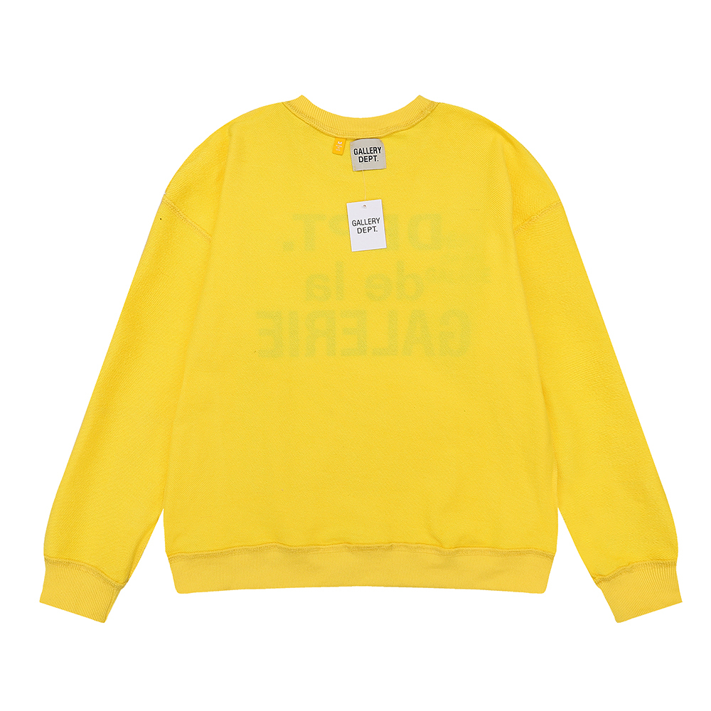 Gallery Dept Hoodie Art That Kills CREWNECK Yellow Black