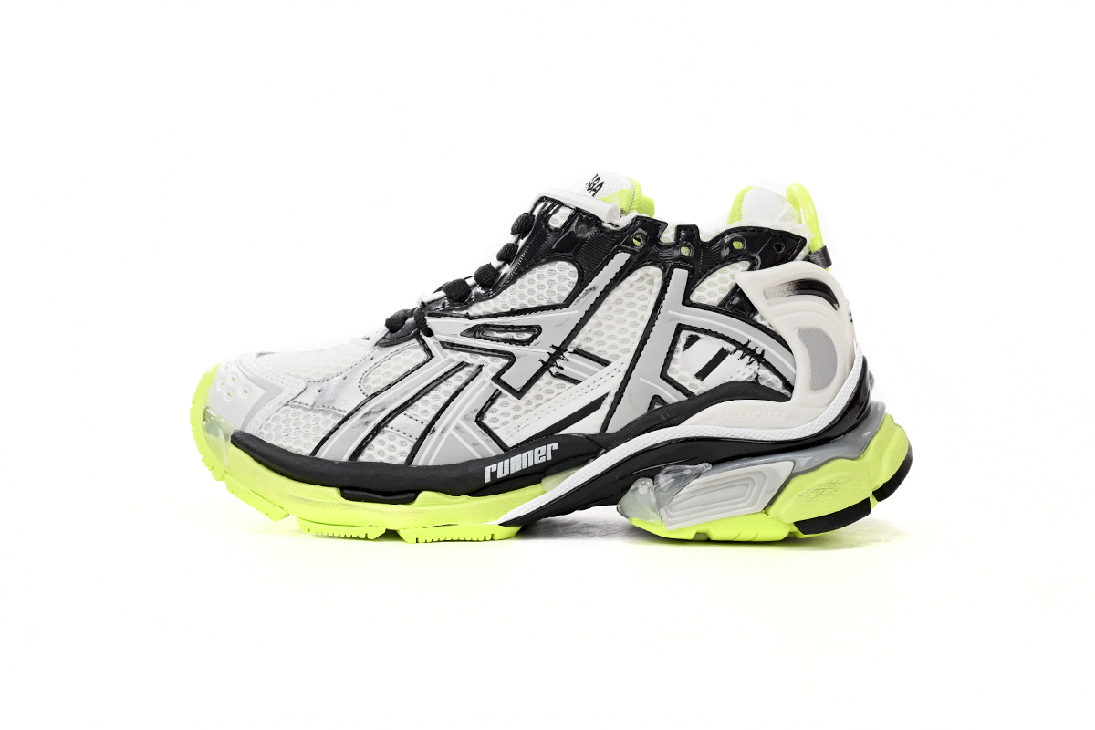 Balenciaga Runner Black white and Yellow 677402 W3RBP 1093