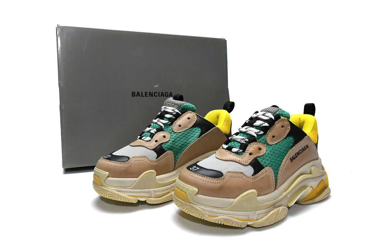 Balenciaga Triple S Green Yellow 483513 W06E3 7070