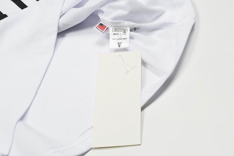 Vlone Shirt Reflective Letter Pattern Big V T-Shirt White