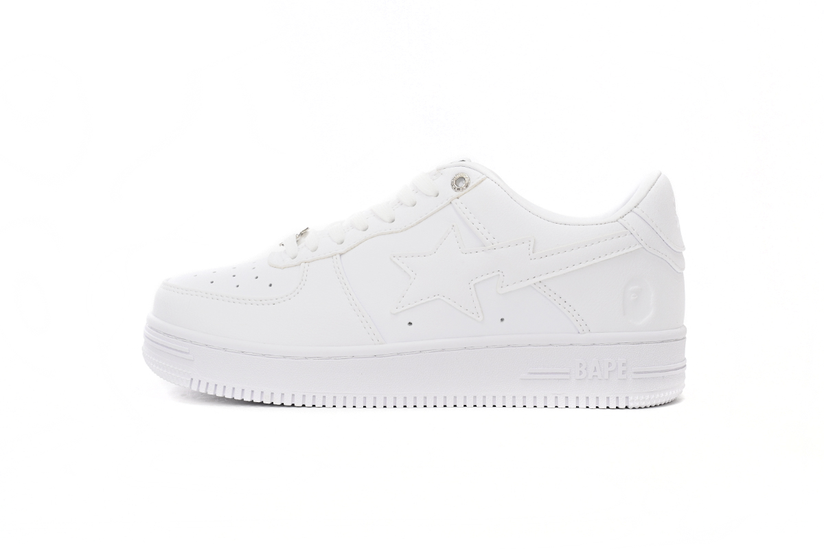 A Bathing Ape Bape Sta Low White 1H70-191-006