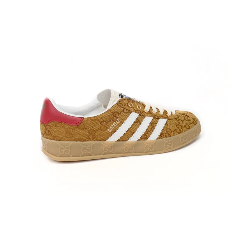 Adidas x Gucci Gazelle Beige Brown GG Monogram