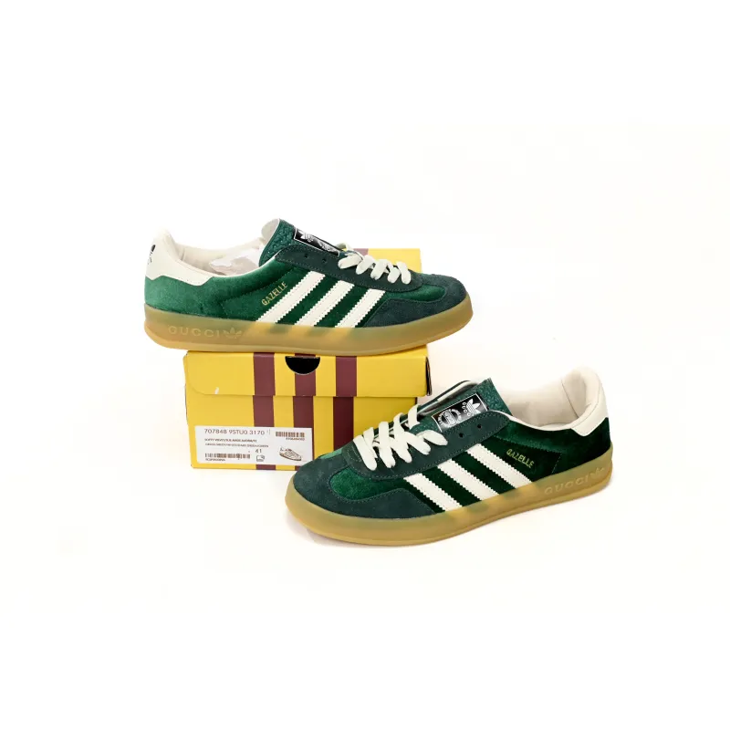 Adidas x Gucci Gazelle Green Suede