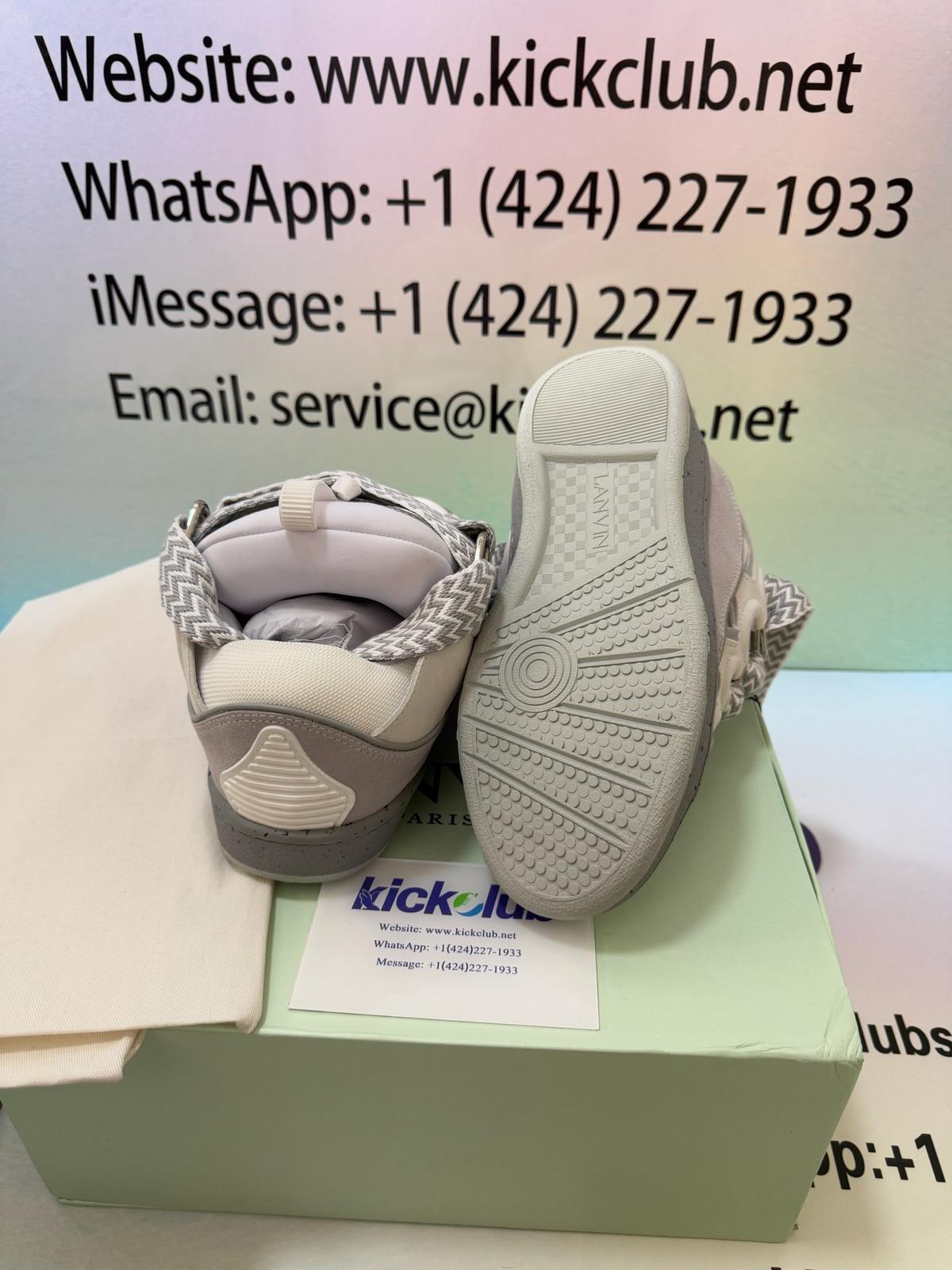 Lanvin Curb Sneaker White Beige Grey