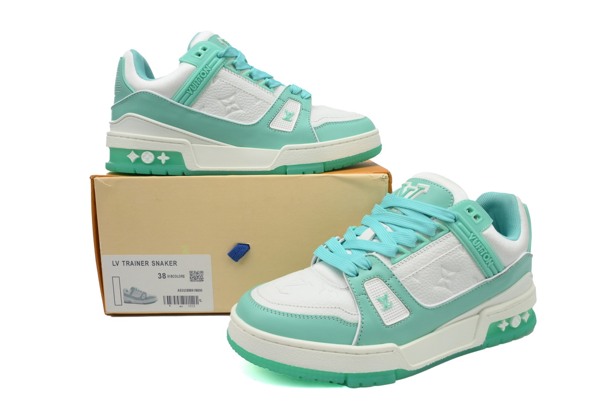 Louis Vuitton Trainer Green White 1A8KBS