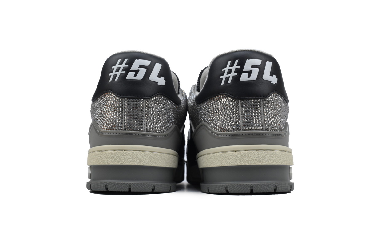 Louis Vuitton Trainer Black Grey Crystal 1ABOE2