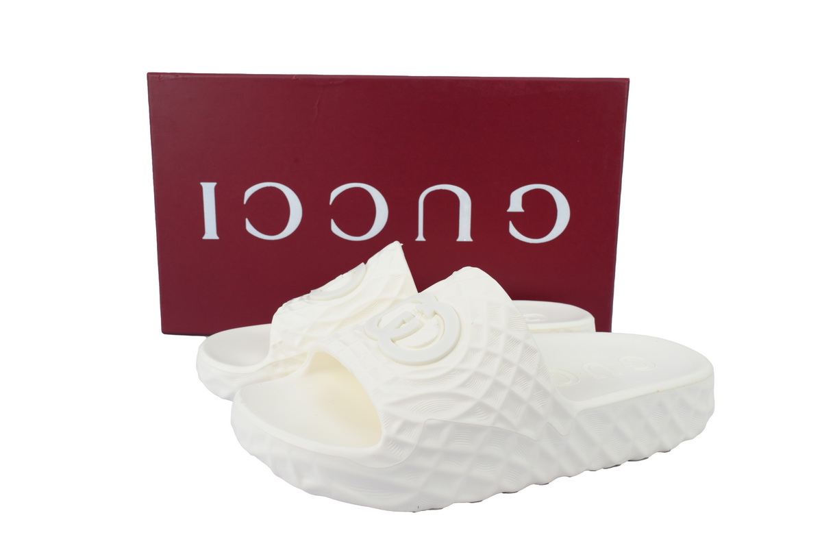 Gucci Double G Slippers White