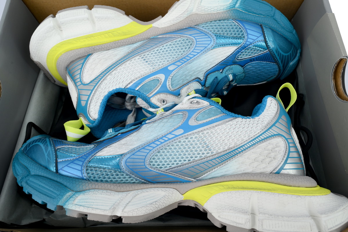 Balenciaga 3XL Sneaker White Blue Yellow 734734 W3XTS 9479