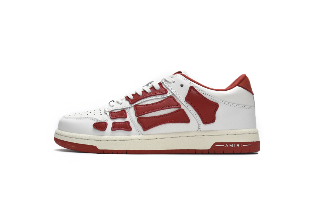 Amiri Skel Top Low White Red