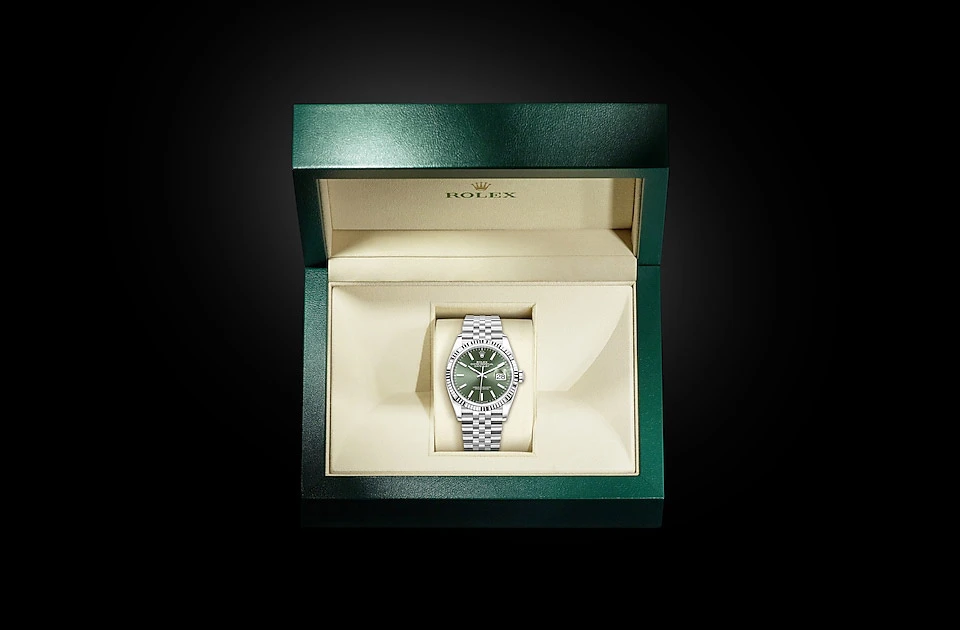 Rolex Datejust 36 Oyster-36 mm-Oystersteel White Gold Reference 126234 m126234-0051