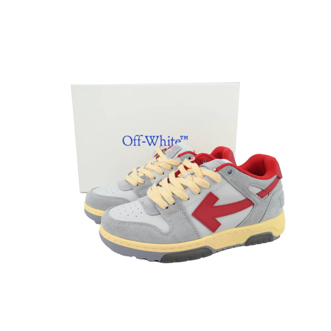Off-White Out of Office Low Light Grey Red OMIA189S 24LEA011 0525